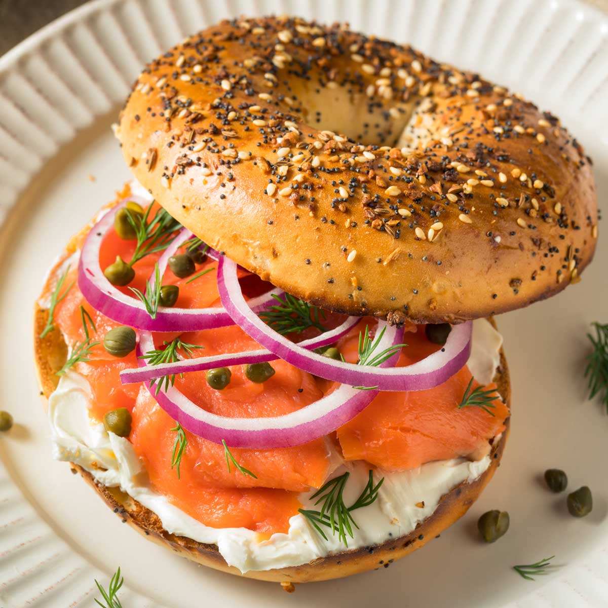 Bagel with Cream Cheese & Fresh Lox